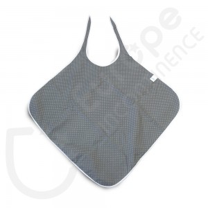 Waterproof, Washable Grey Diamond-Shaped Bib