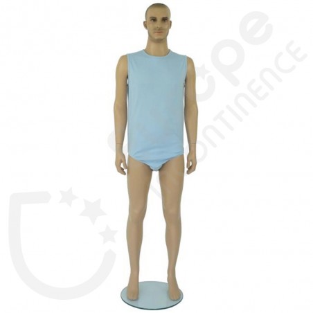 Body blu senza maniche con chiusura a pressione - LARGE