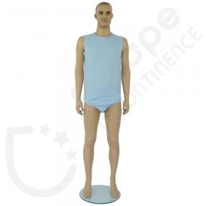 Body blu senza maniche con chiusura a pressione - LARGE