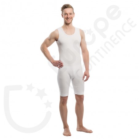 Body bianco Suprima senza maniche zip - SMALL