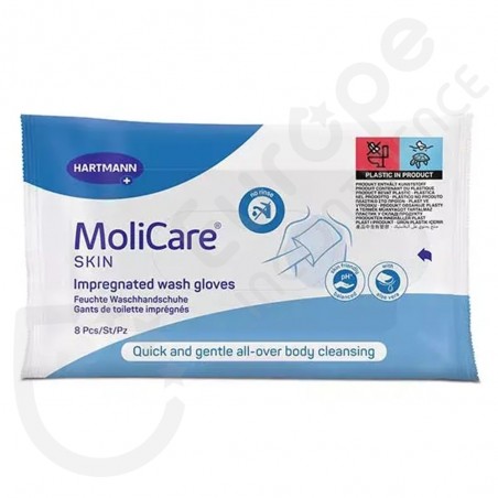 Molicare Skin Luvas de banho impregnadas