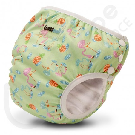 Culotte d'Apprentissage et Maillot de Bain 2 en 1 Bambinex Flamant Rose - XS